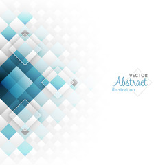 Wall Mural - abstract geometric futuristic background with square shapes.