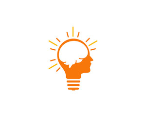 Wall Mural - Brain Idea Icon Logo Design Element