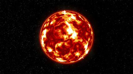 Wall Mural - sun on outer space . illustration .