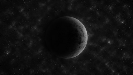 Wall Mural - crescent moon on cloudy space . abstract background . illustration