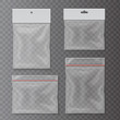 Transparent plastic pocket bags set Blank package collection