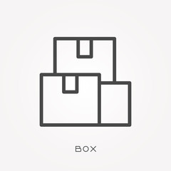 Wall Mural - Line icon box