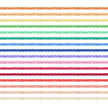 Set Of Linen String Vector In Various Colors. Seamless Pattern Of Neat Realistic Flax Material Texture Cords In Multicolor Choices Illustration.
