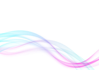 Wall Mural - futuristic swoosh fusion hi-tech wave lines layout. bright elegant abstract blue and pink transparen