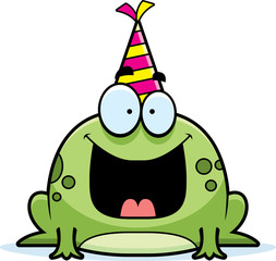 Sticker - Cartoon Frog Birthday Party