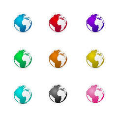 Wall Mural - multi-color 3d earth vector