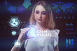 © photon_photo - The concept of business, technology, the Internet and the network. A young entrepreneur working on a virtual screen of the future and sees the inscription: Exam results