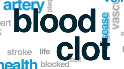 Poster - Blood clot animated word cloud, text design animation.