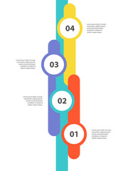 Wall Mural - Four steps diagram. Vector EPS 10