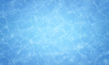 Summer Background. Texture Of Water Surface. Pool Water. Overhead View. Vector Illustration Nature Background.