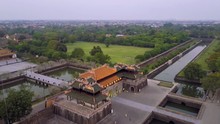 Aerial Of Imperial Royal Palace, Hue, Vietnam