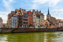 View Of The Colorful Street Of Strasbourg