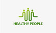 © Lucky_Graphic & AI  - community logo template designs vector illustration, Healthy People logo