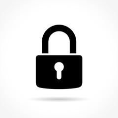 padlock icon on white background