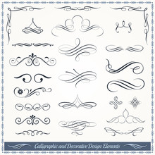 Calligraphic And Decorative Design Patterns Collection