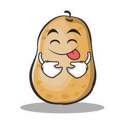 Poster - Tongue out potato character cartoon style