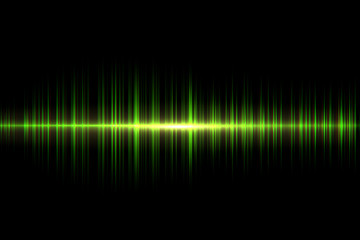 Wall Mural - digital neon sound waves. music colorful musical bar in dark background.glowing particles and wirefr