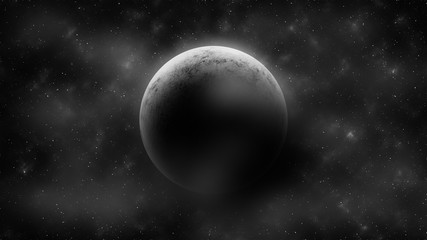 Wall Mural - crescent moon on cloudy space . abstract background . illustration
