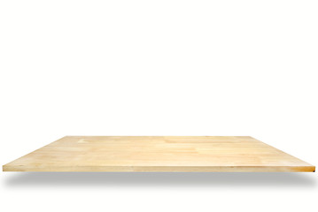 Canvas Print - wooden shelves and white background. For product display.