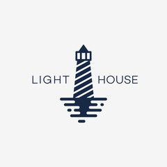 Wall Mural - Lighthouse template logo