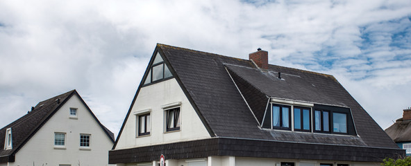 the roof of the house with nice window