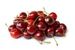 red raw Cherry isolated on white background.