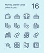 © Vladimir D - Outline Money, credit cards, coins icons for web and mobile design pack 2