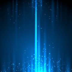 Poster - Glow light motion vector abstract blue background.