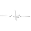 Electrocardiogram, ecg or ekg - medical icon