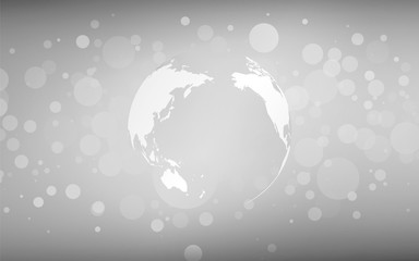 Wall Mural - Earth space abstract bokeh gray background