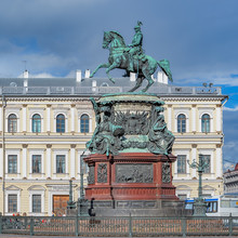 The Monument To Emperor Nicholas I In St.Petersburg, Russia.
