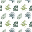 © Marina Gorskaya - Seamless pattern with hand drawn tropical leaves