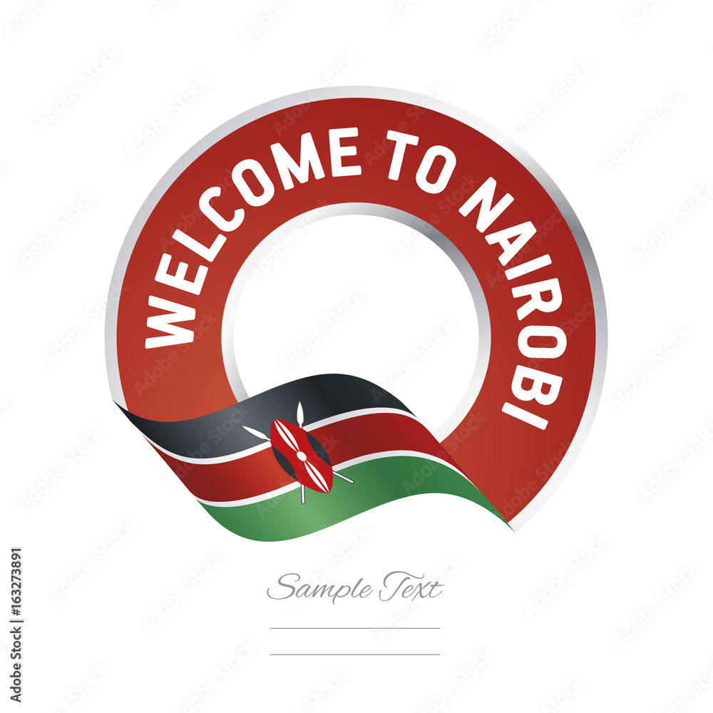 Vector de Stock Welcome to Nairobi Kenya flag logo icon | Adobe Stock, image size:1000x1000