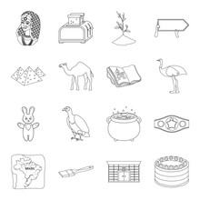 Sports, Travel, Animals And Other Web Icon In Outline Style.cooking, Transportation, Building Icons In Set Collection.