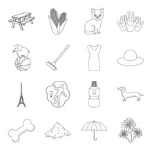 Medicine, Circus, Travel And Other Web Icon In Outline Style.beauty, Fashion, Celebration Icons In Set Collection.