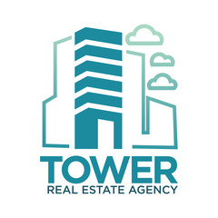 Sticker - Tower real estate agency symbol