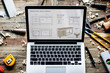 © Rawpixel.com - Closeup of computer notebook showing wooden furniture sketch plan