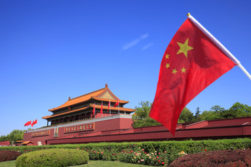 Tiananmen square in Beijing, China