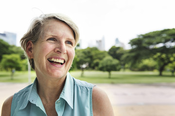 Senior Woman Smiling Lifestyle Happiness Concept