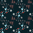 Physics themed seamless pattern. Back to school collection.