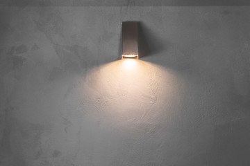 modern metal lamp on the wall