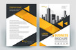 Brochure Cover Layout with yellow and black Geometric in A4 Size Vector Template