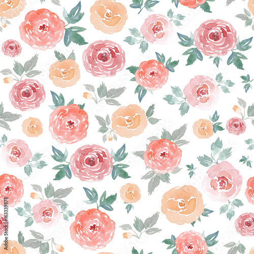 watercolor seamless pattern with roses watercolor floral background wedding flowers texture buy this stock photo and explore similar images at adobe stock adobe stock watercolor seamless pattern with roses