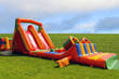 Inflatable big slide in playground
