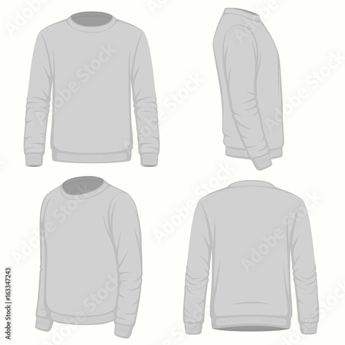 Download Front, back and side views of blank hoodie sweatshirt ...