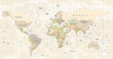 Fototapeta Mapy - World Map Vector. Detailed illustration of worldmap