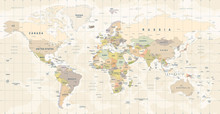 World Map Vector. Detailed Illustration Of Worldmap