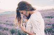 © Alena Ozerova - Boho styled model in lavender field