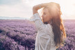 © Alena Ozerova - Boho styled model in lavender field