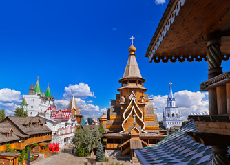 Wall Mural - Wooden church in Izmailovo Kremlin - Moscow Russian